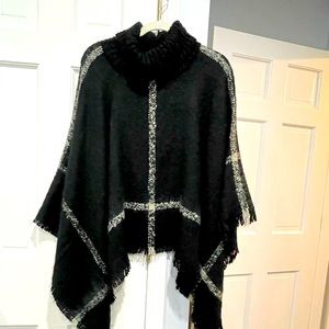 Turtle neck poncho
